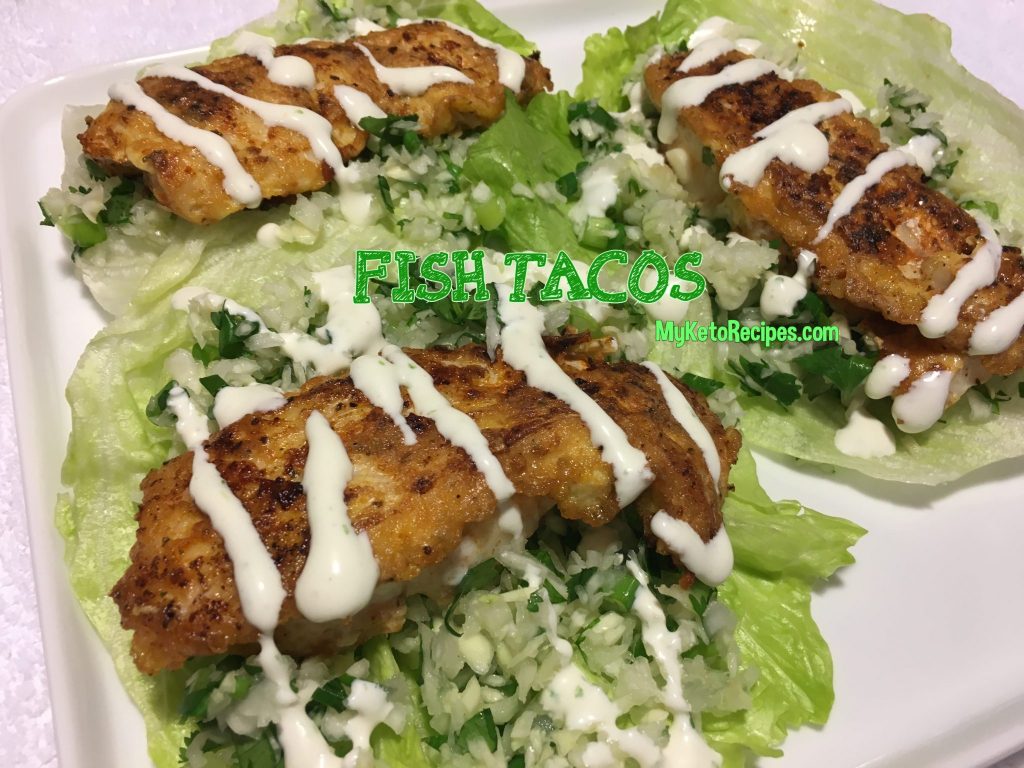 Keto Spicy Fish Tacos With Cabbage Slaw And Sauce