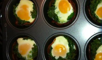 Bacon Egg and Kale Cups